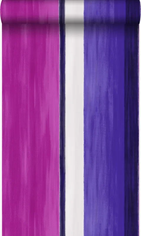 papel pintado rayas rosa y morado de Origin Wallcoverings – 346928