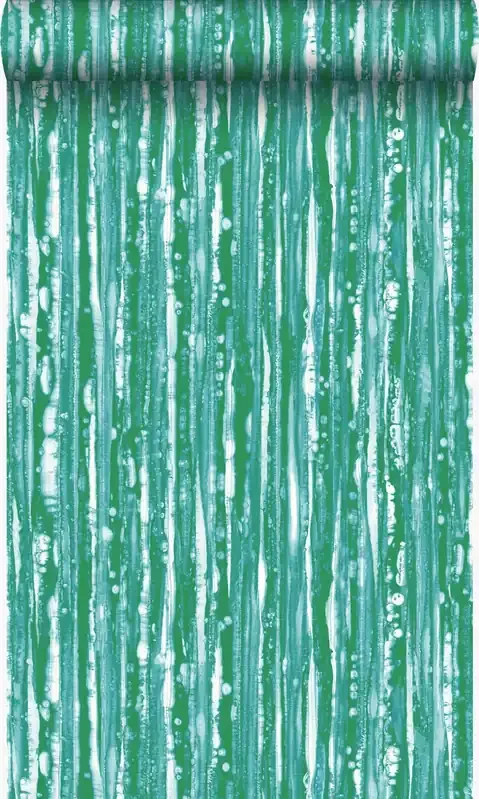 papel pintado rayas verde de Origin Wallcoverings – 347222