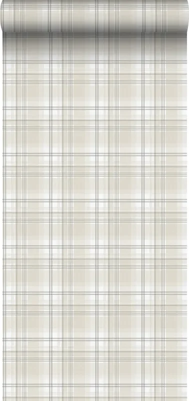 papel pintado rombo beige y gris de Sanders & Sanders – 640713