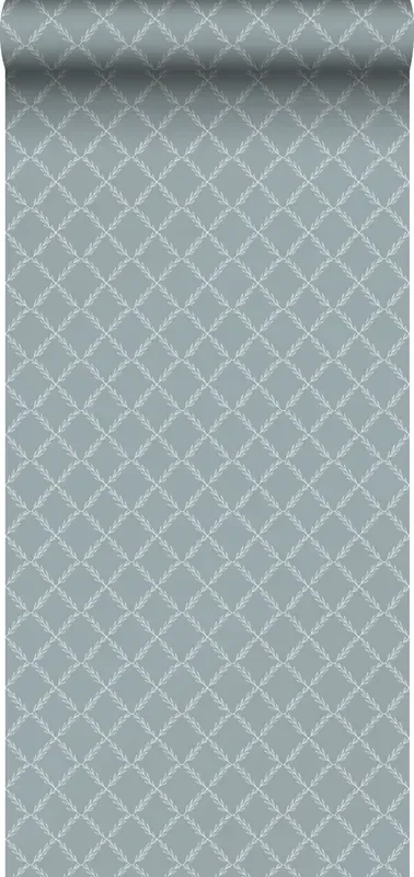 papel pintado rombo diamante con efecto gradiente azul agrisado de Duro – 661163