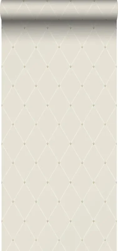 papel pintado rombo diamante con efecto gradiente beige de Borastapeter – 660933