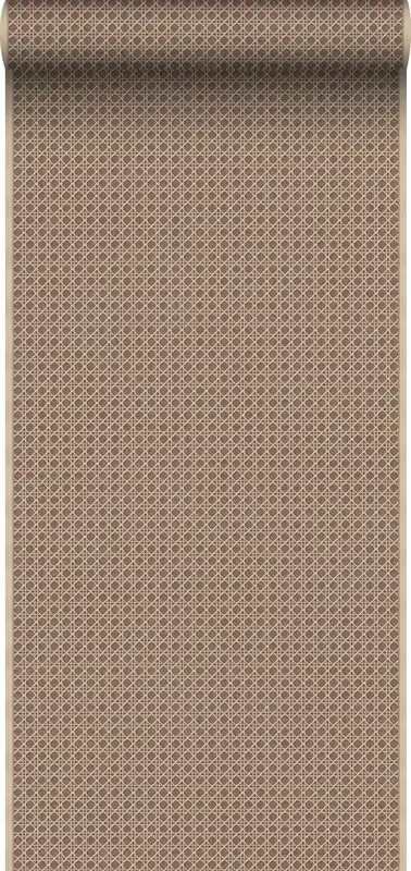 papel pintado rombo rojo barro cocido de Sanders & Sanders – 640512
