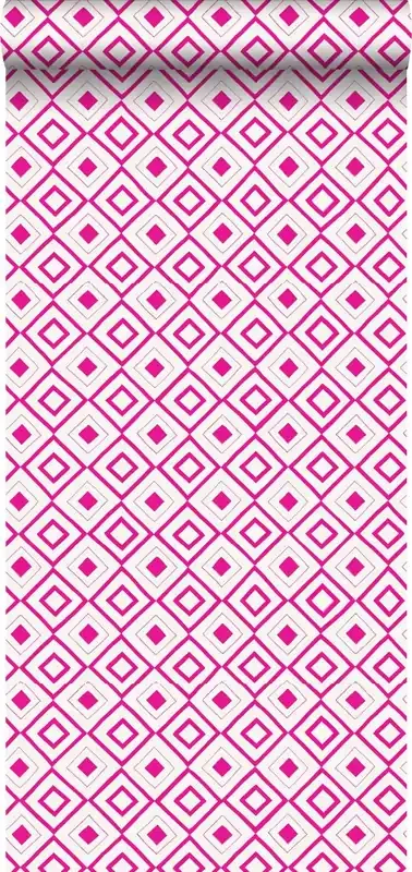 papel pintado rombo rosa caramelo de ESTAhome – 138862