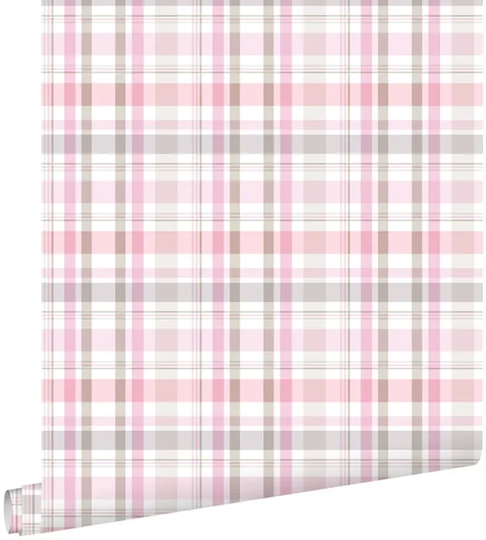 papel pintado rombo rosa claro de ESTAhome – 138824