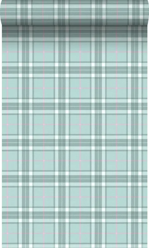 papel pintado rombo verde celadón de Origin Wallcoverings – 347469