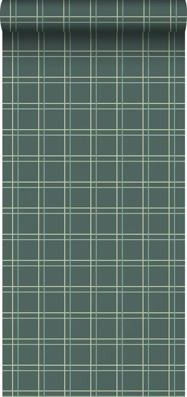 papel pintado rombo verde oscuro de Sanders & Sanders – 640359