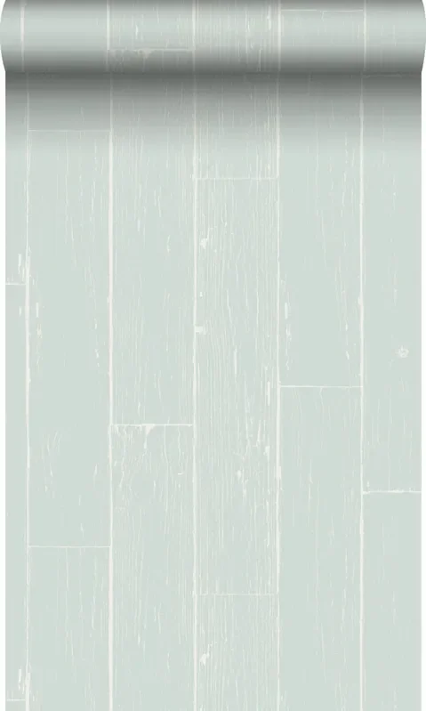 papel pintado tablas de madera desgastada, alterada, resistida vintage menta verde claro de Origin Wallcoverings – 347540