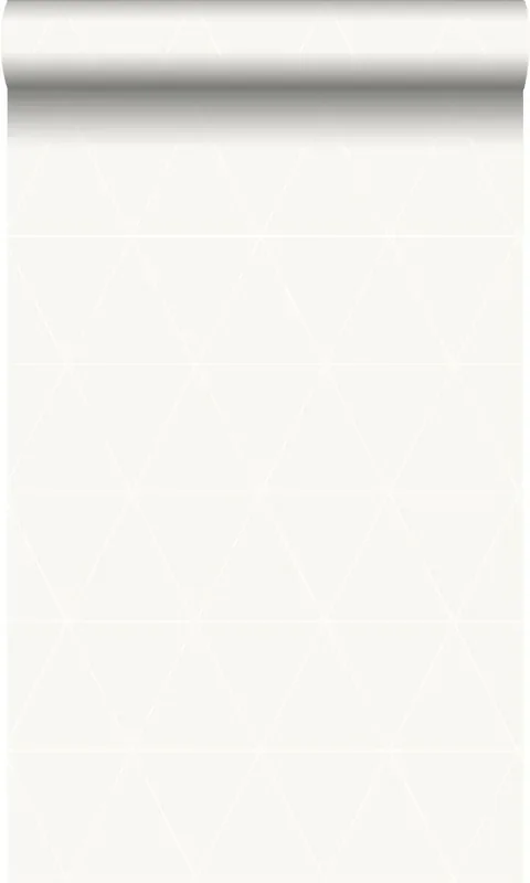 papel pintado triángulos gráficos blanco brillante de Origin Wallcoverings – 347706