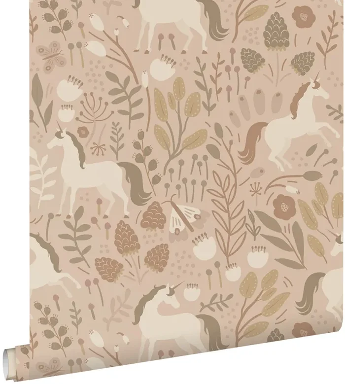 papel pintado unicornios beige arena de ESTAhome – 139875