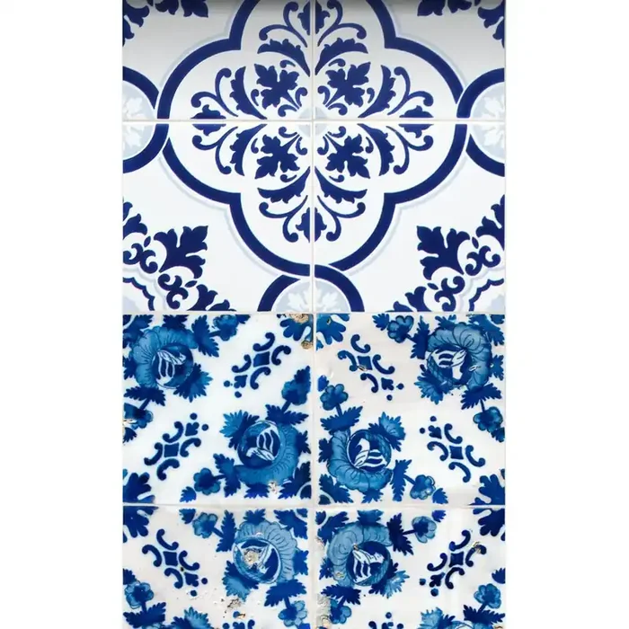 papel pintado XXL grandes azulejos azul índigo de ESTAhome – 158002
