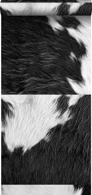 papel pintado XXL imitación piel de vaca blanco y negro de Origin Wallcoverings – 357241