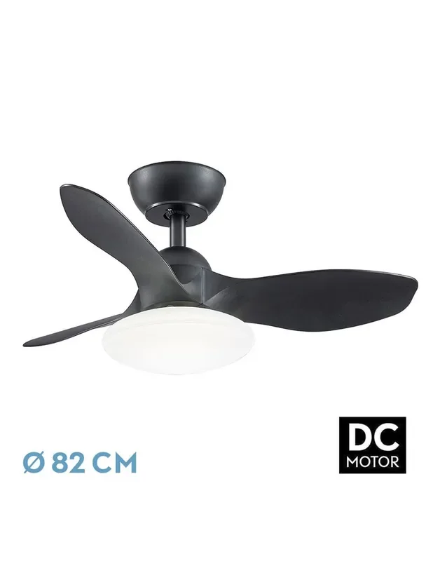 Páramo Ventilador de Techo Negro DC