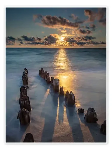Pasarela en Sylt con atardecer de Heiko Mundel