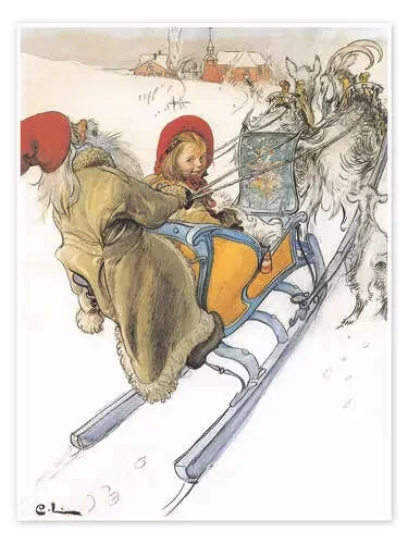 Paseo en trineo de Carl Larsson Master Collection