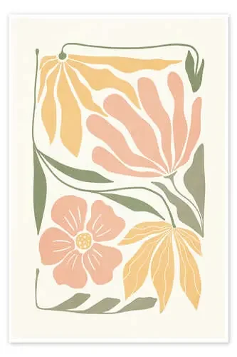 Pastel Flowers on Beige II de Olga Telnova