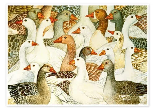 Patchwork Geese de Ditz Bridgeman Images