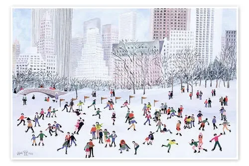 Patinaje en Central Park, Nueva York, 1994. de Judy Joel Bridgeman Images