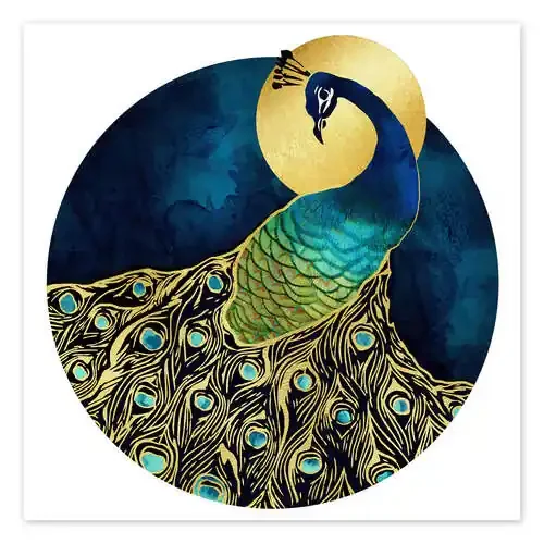 Pavo real dorado de SpaceFrog Designs