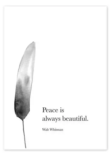 Peace is always beautiful – Walt Whitman Quote de RNDMS