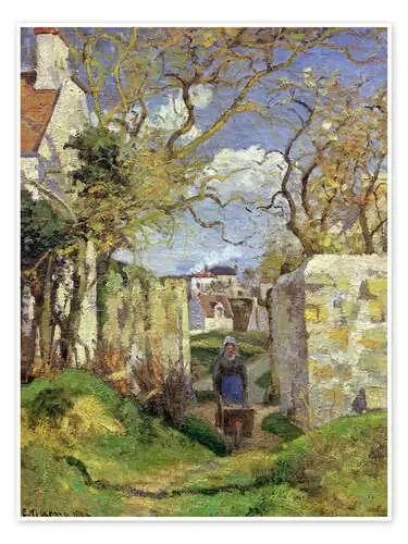Peasant with Wheelbarr de Camille Pissarro akg-images
