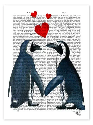 Penguins in Love de Fab Funky World Art Group