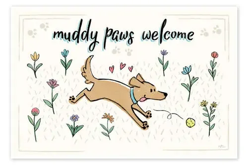 Perros en el jardín I de Janelle Penner Wild Apple Graphics