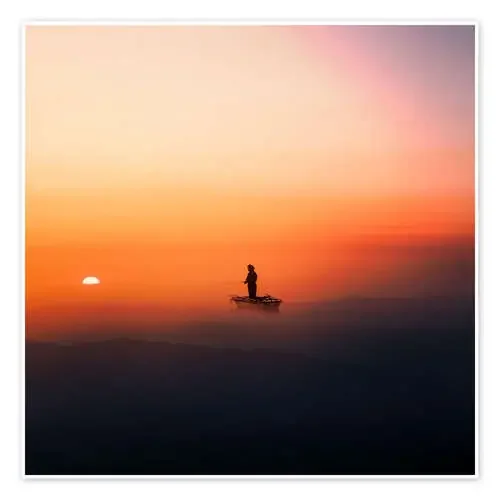 Pescador solitario al atardecer de Taudalpoi