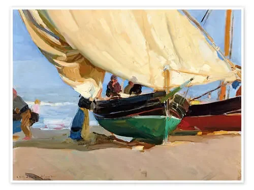 Pescadores y barcas, Valencia de Joaquín Sorolla y Bastida ARTOTHEK