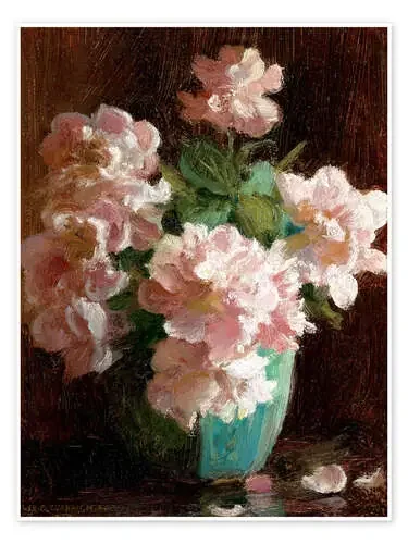 Pink Roses de Charles Courtney Curran Master Collection