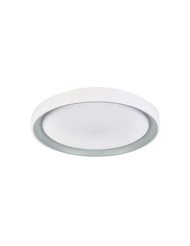 Plafón de Techo Led Blanco Aro Interior Plata
