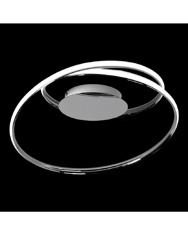Plafón Led Espiral Cromo