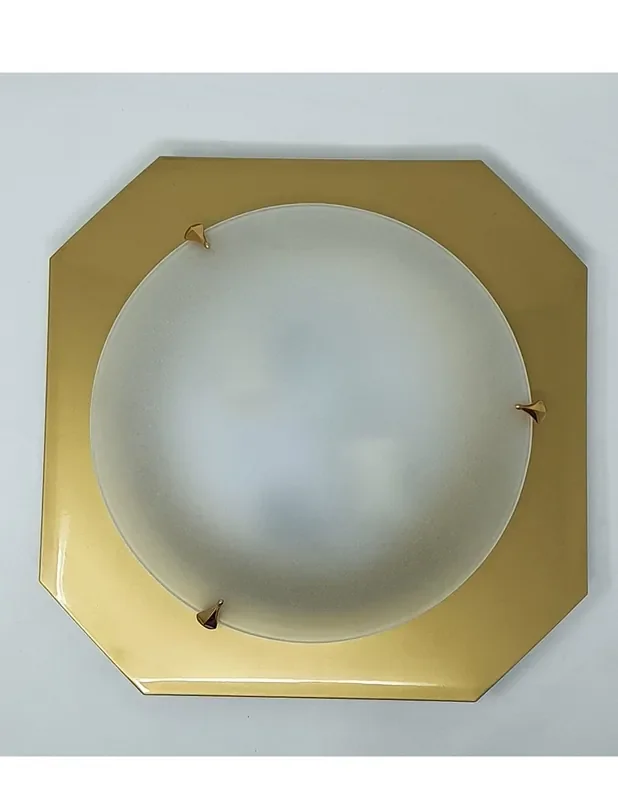Plafón Oro 2*E27 Cuadrado 36 CM