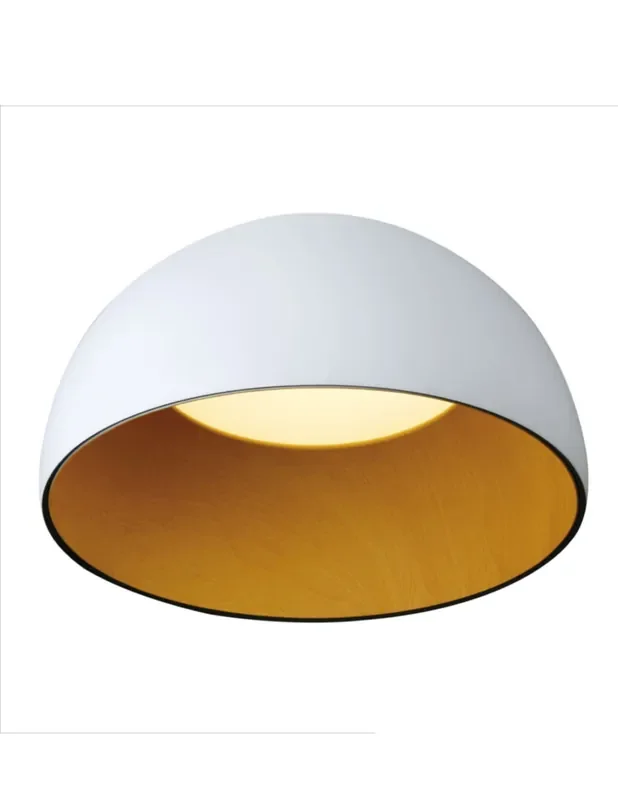 Plafón Semicírculo Blanco Led