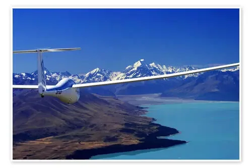 Planeador sobre el lago Pukaki de David Wall Danita Delimont