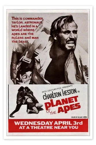 PLANET OF THE APES, top Charlton Heston, 1968 Everett Collection