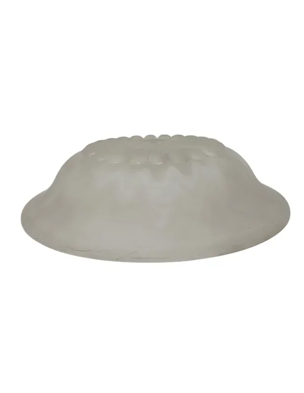 Plato de Cristal Blanco Mármol 35 CM
