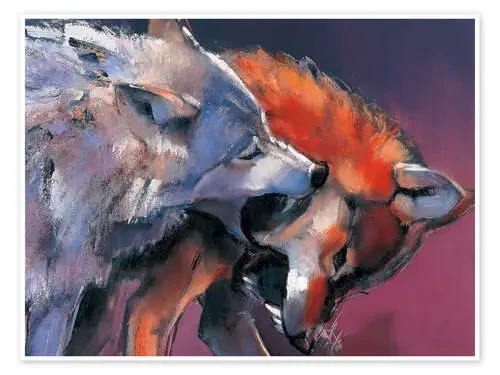 Playing Wolves de Mark Adlington Bridgeman Images