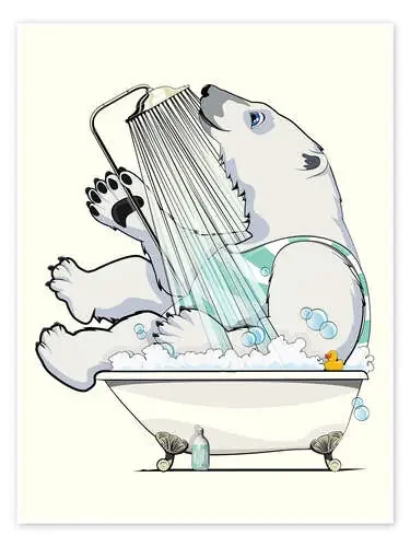 Polar Bear in the Shower de Wyatt9