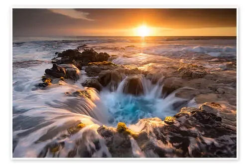Pools of Paradise during Sunset at the Coast of Hawaii (Big Island) de Markus Ulrich