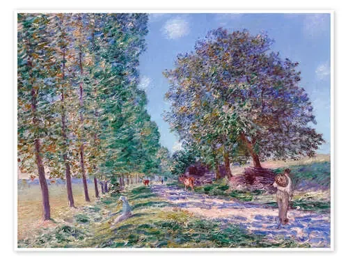 Poplar Avenue at Moret on the Loing de Alfred Sisley ARTOTHEK