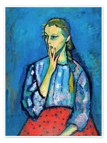 Portrait of a Girl de Alexej von Jawlensky ARTOTHEK