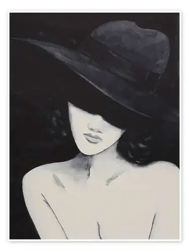 Portrait of a lady in a hat de Natalie Bruns