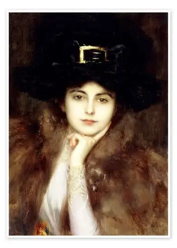 Portrait of an Elegant Lady de Albert Lynch Bridgeman Images