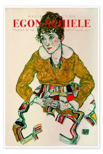 Portrait of the artist’s wife, 1917 de Egon Schiele Exhibition Posters