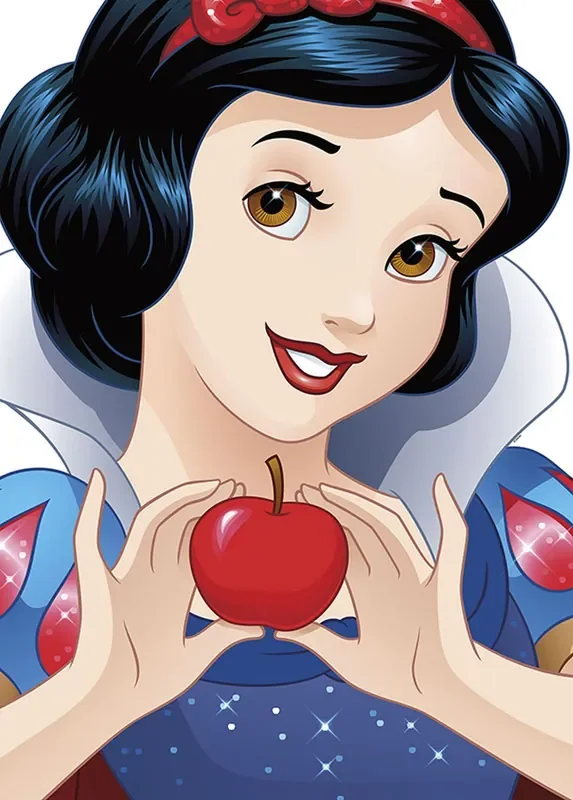 póster decorativo Blancanieves azul y rojo de Disney – 610139