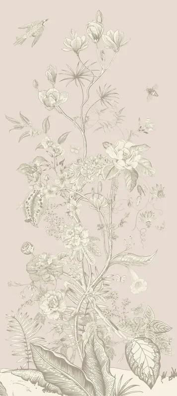 póster decorativo diseño floral beige de Sanders & Sanders – 601259