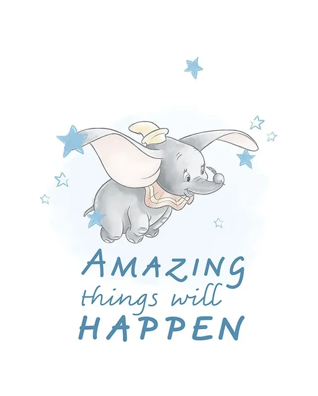 póster decorativo Dumbo azul de Disney – 610105