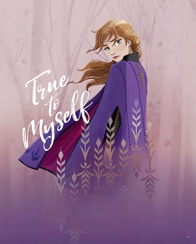 póster decorativo Frozen Anna morado de Disney – 610159