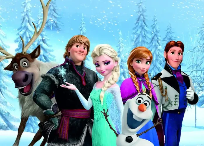 póster decorativo Frozen azul y morado de Disney – 600663
