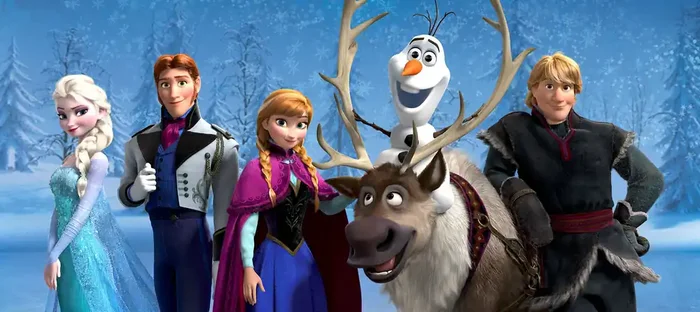 póster decorativo Frozen azul y morado de Disney – 600903